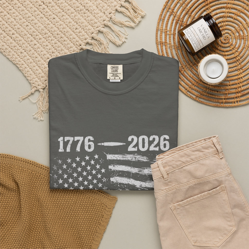 1776–2026 250 Years American Flag T-Shirt