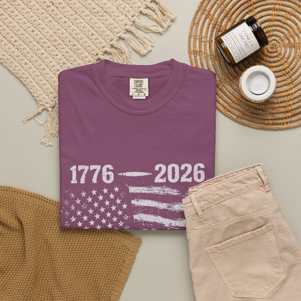 1776–2026 250 Years American Flag T-Shirt