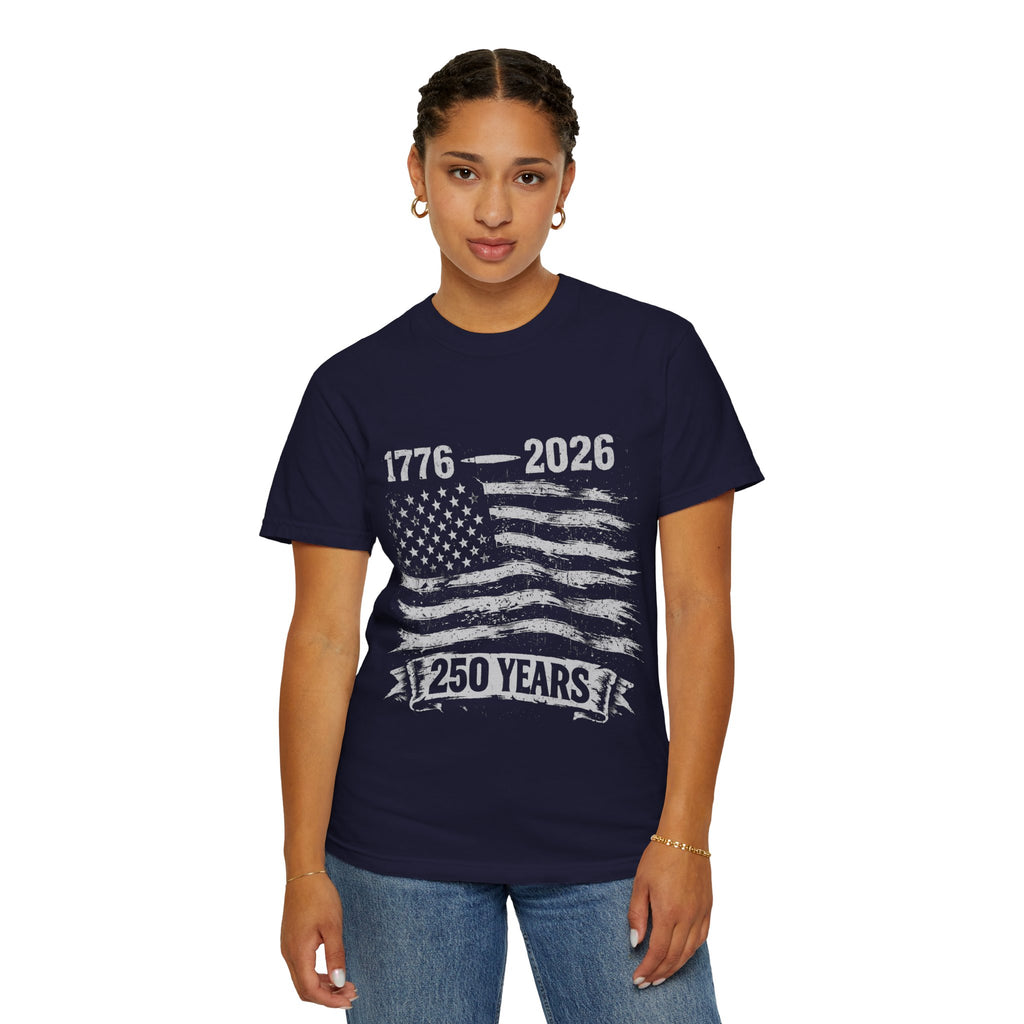 1776–2026 250 Years American Flag T-Shirt