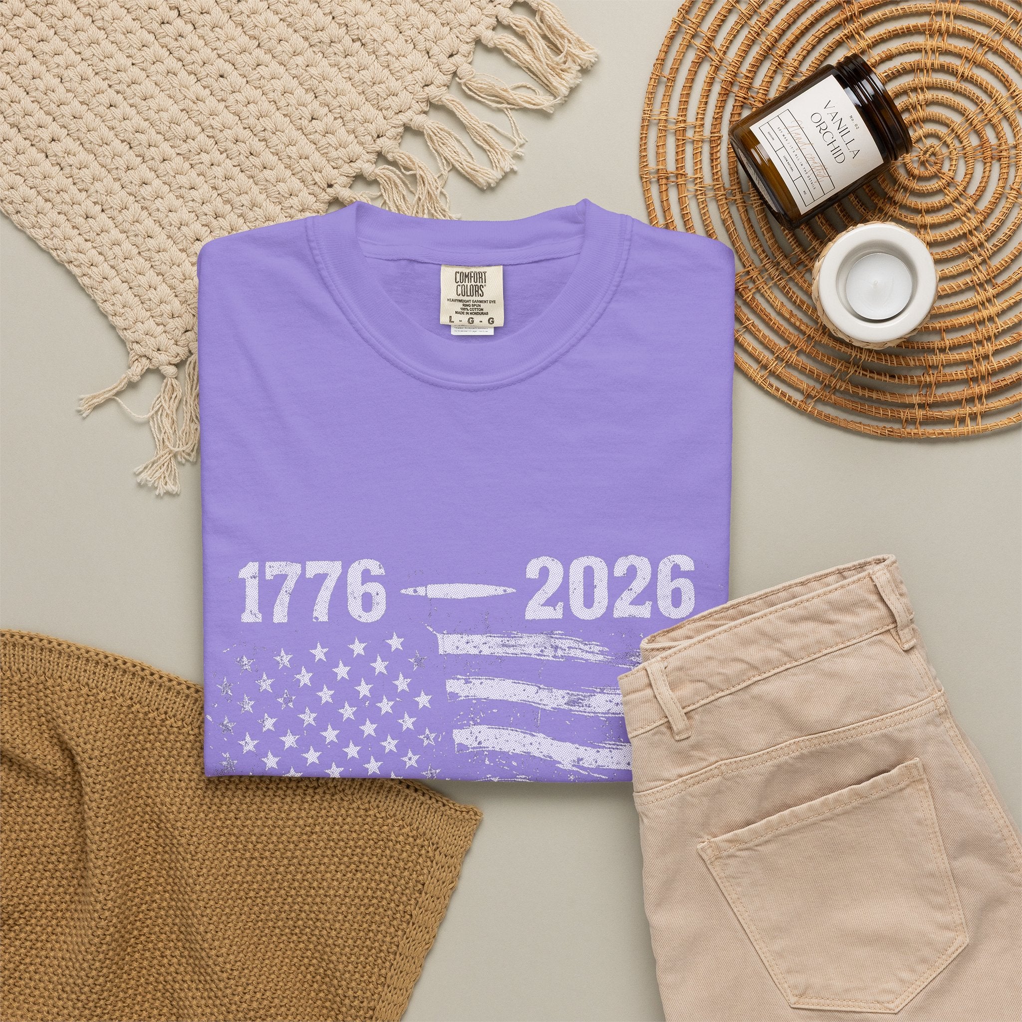 1776–2026 250 Years American Flag T-Shirt