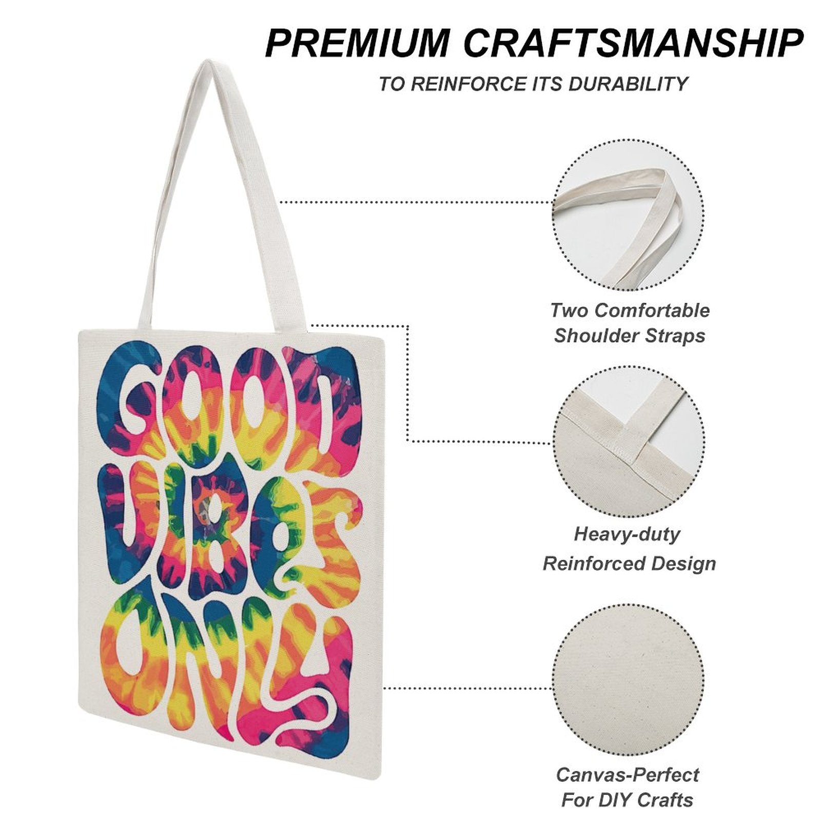 Martin Canvas Tote Handbag-15"x18"/38x46cm (Dual-sided Printing)